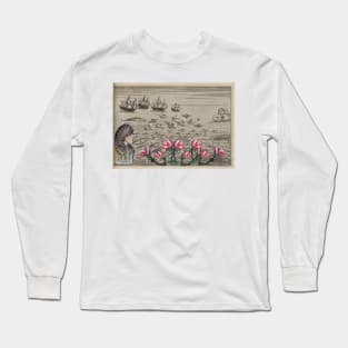 Woman Watching Sea Creatures Long Sleeve T-Shirt